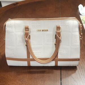 Steve Madden White and Tan Women's Bag